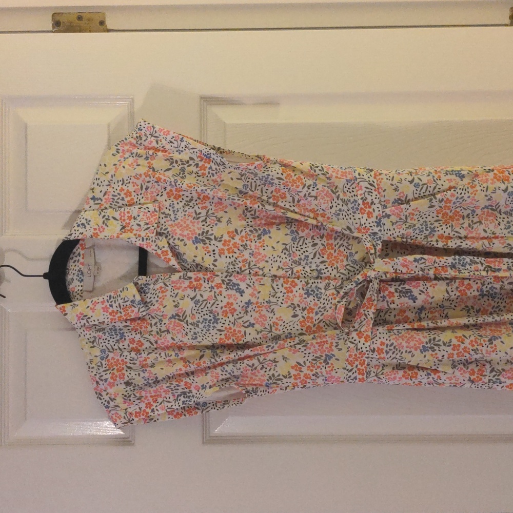 Loft floral midi dress